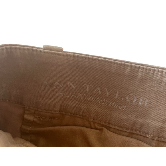 Ann Taylor Women's Size 6 Boardwalk Short tan Khaki Chino Preppy 98% Cotton - Picture 3 of 6